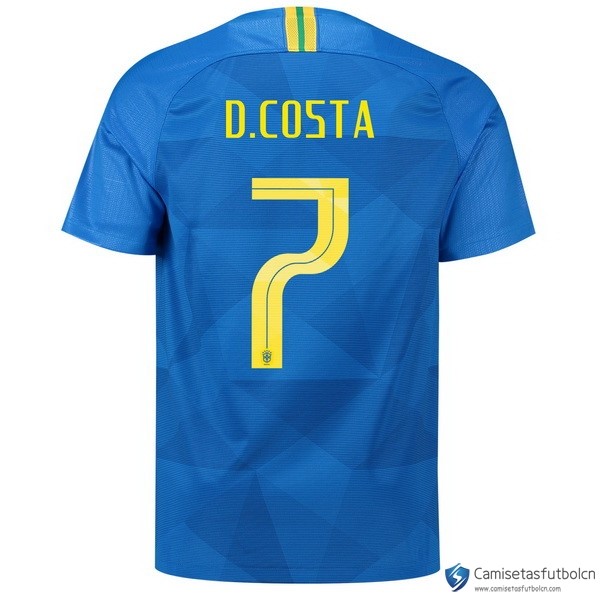 Camiseta Seleccion Brasil Segunda equipo D.Costa 2018 Azul